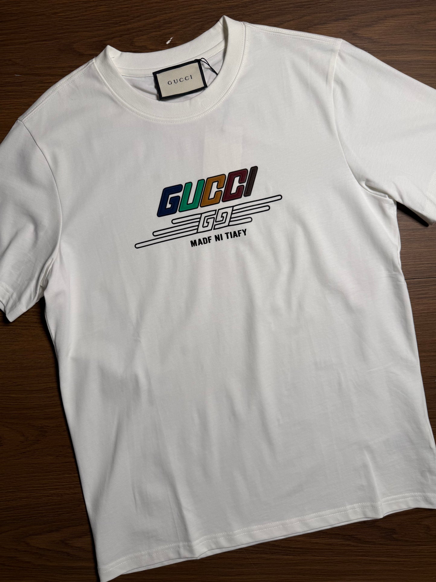 Gucci White Graphic T-Shirt