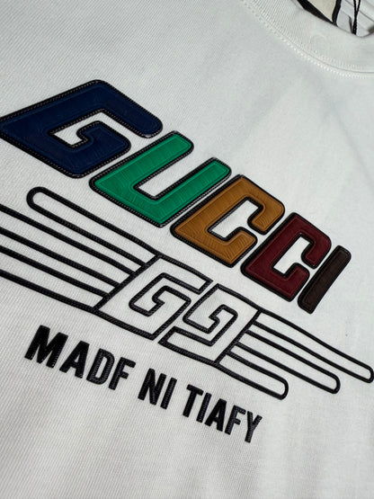 Gucci White Graphic T-Shirt
